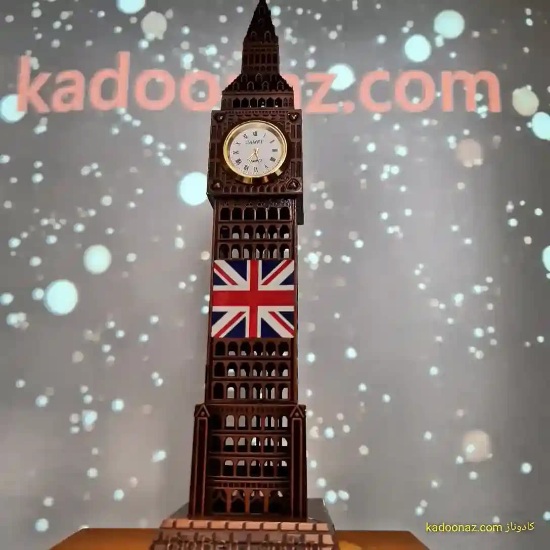 ماکت فلزی برج ساعت بیگ بن Big Ben لندن – رنگ برنزی سایز ۳۰ سانت — تصویر ۴