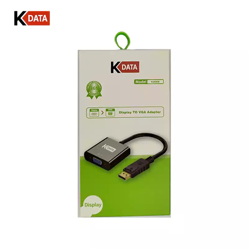 تبدیل DisplayPort به VGA کی دیتا مدل K-DATA KD009