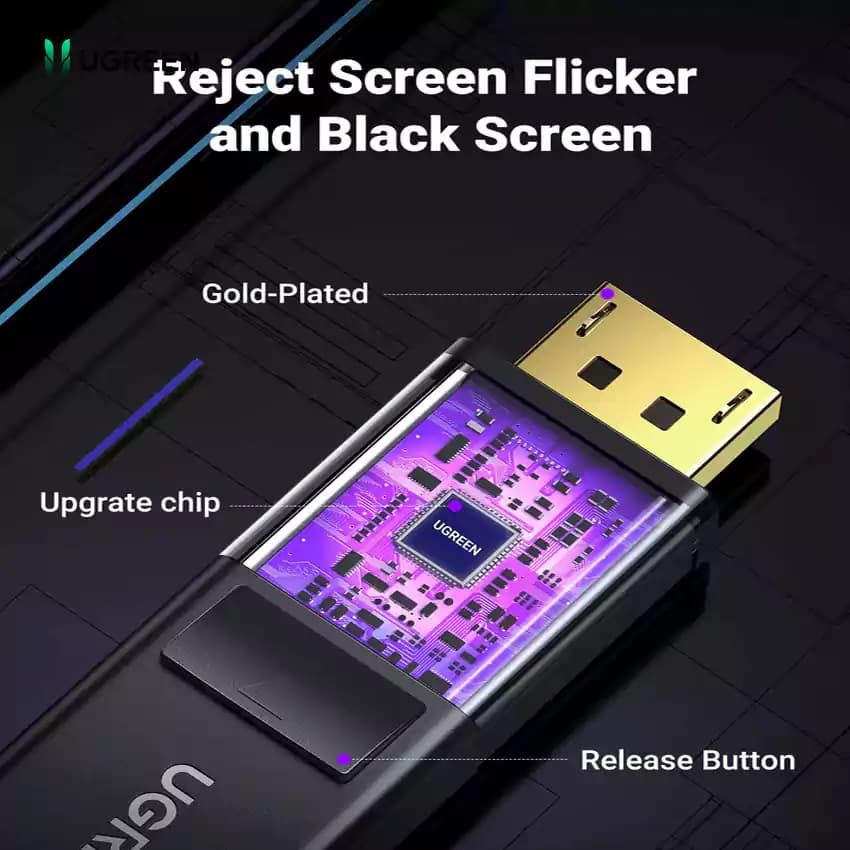 کابل DISPLAY به HDMI برند UGREEN مدل 10202 — تصویر ۴