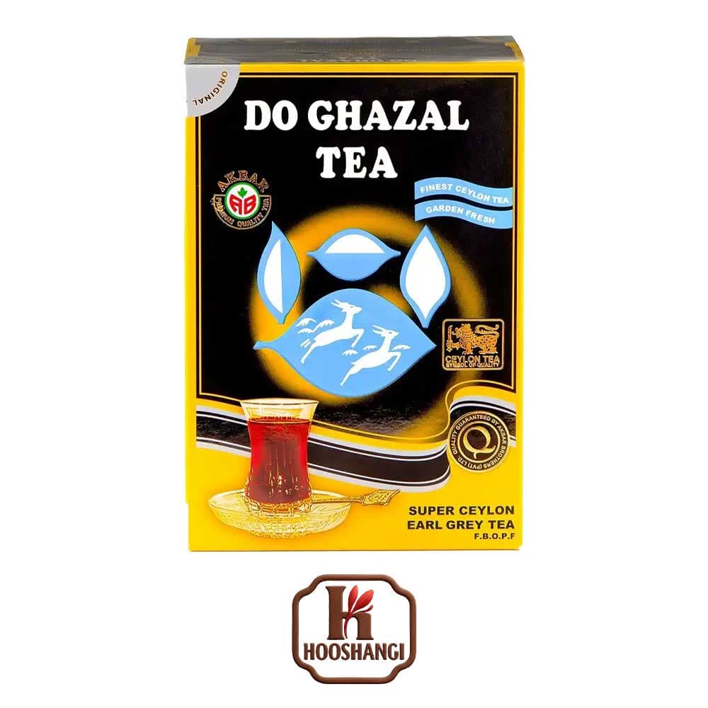 چای دو غزال عطری ارل گری شیر نشان اصلی نیم کیلویی