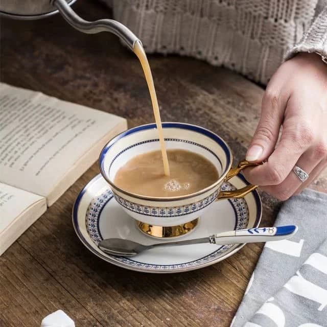 ست چایخوری جفتی طلاکوب وارداتی