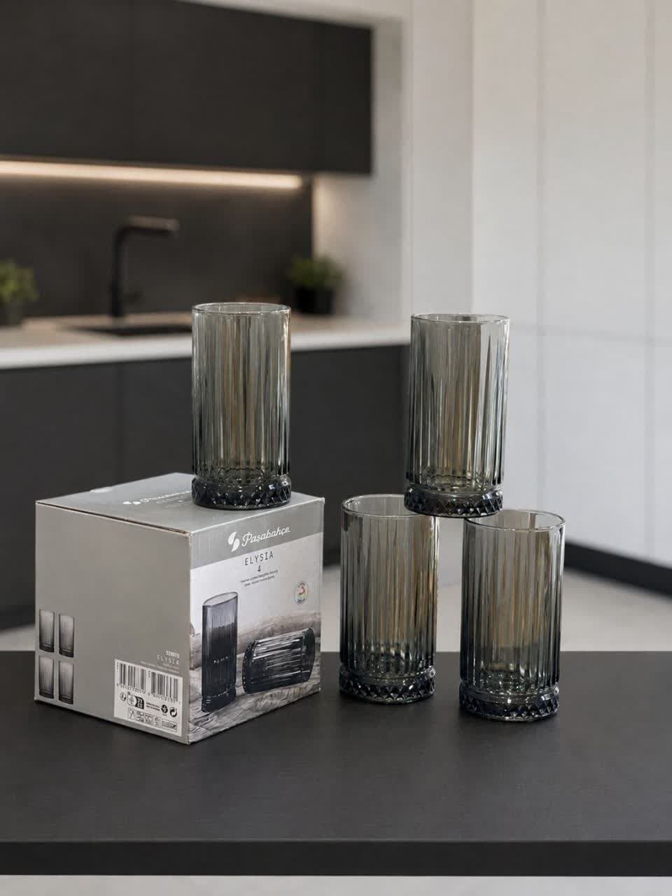 لیوان بلند دودی الیسا پاشاباغچه ELYSIA-520015