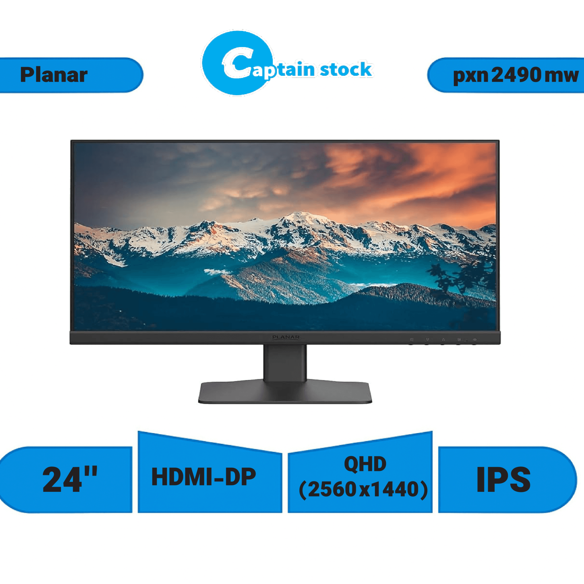 مانیتور استوک PLANAR PXN2490 MW 24inch 2K
