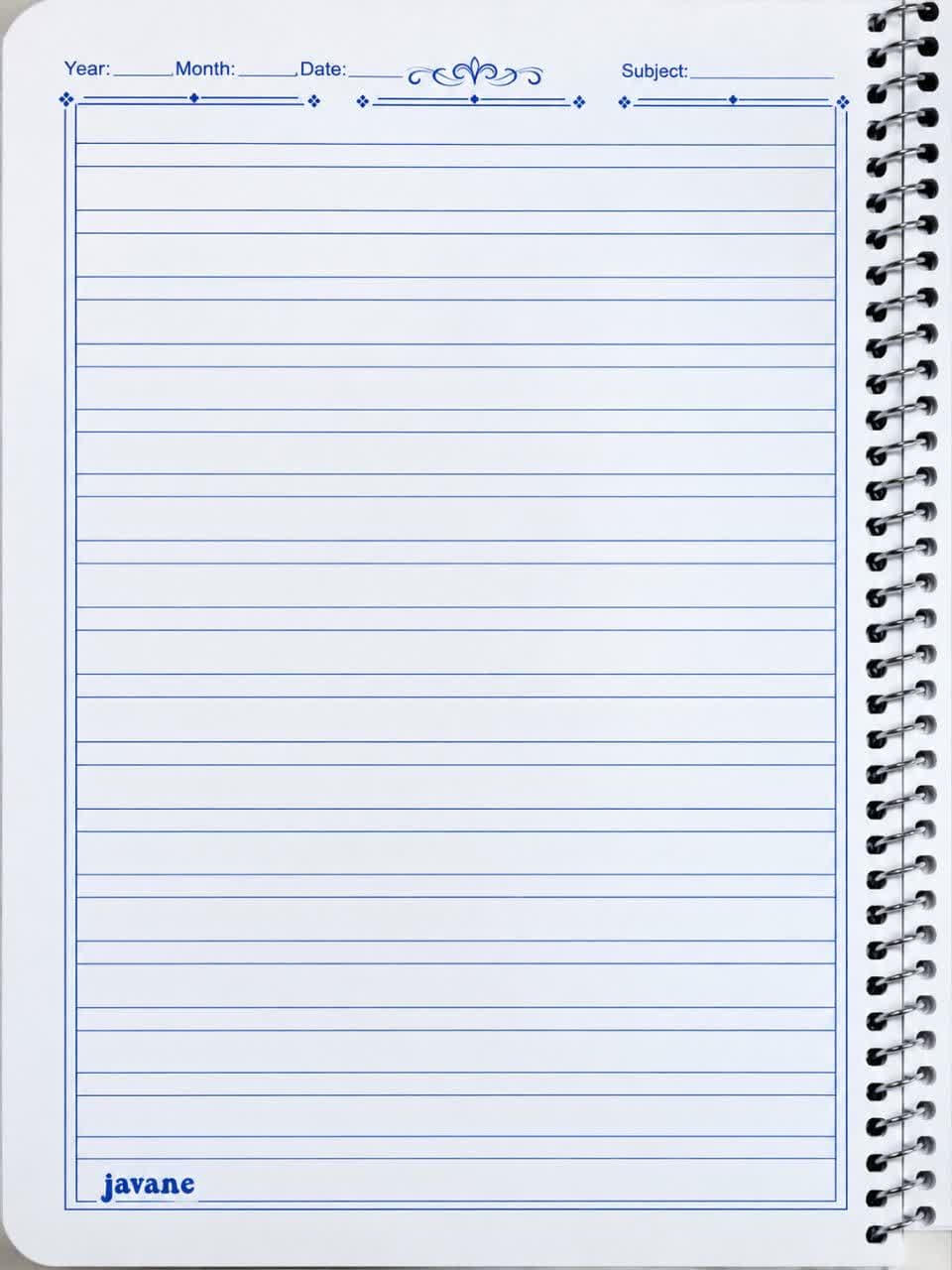 دفتر زبان دو خط 50 برگ – کد 6259