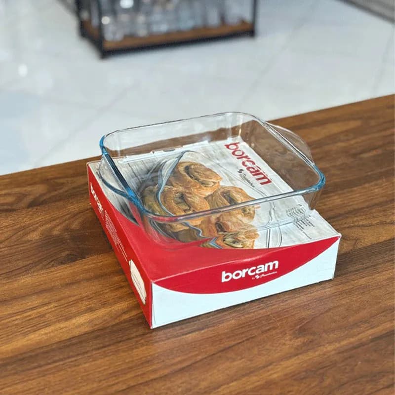 تابه پیرکس مربع گود بورجام ترکیه BORCAM-59034 — تصویر ۳