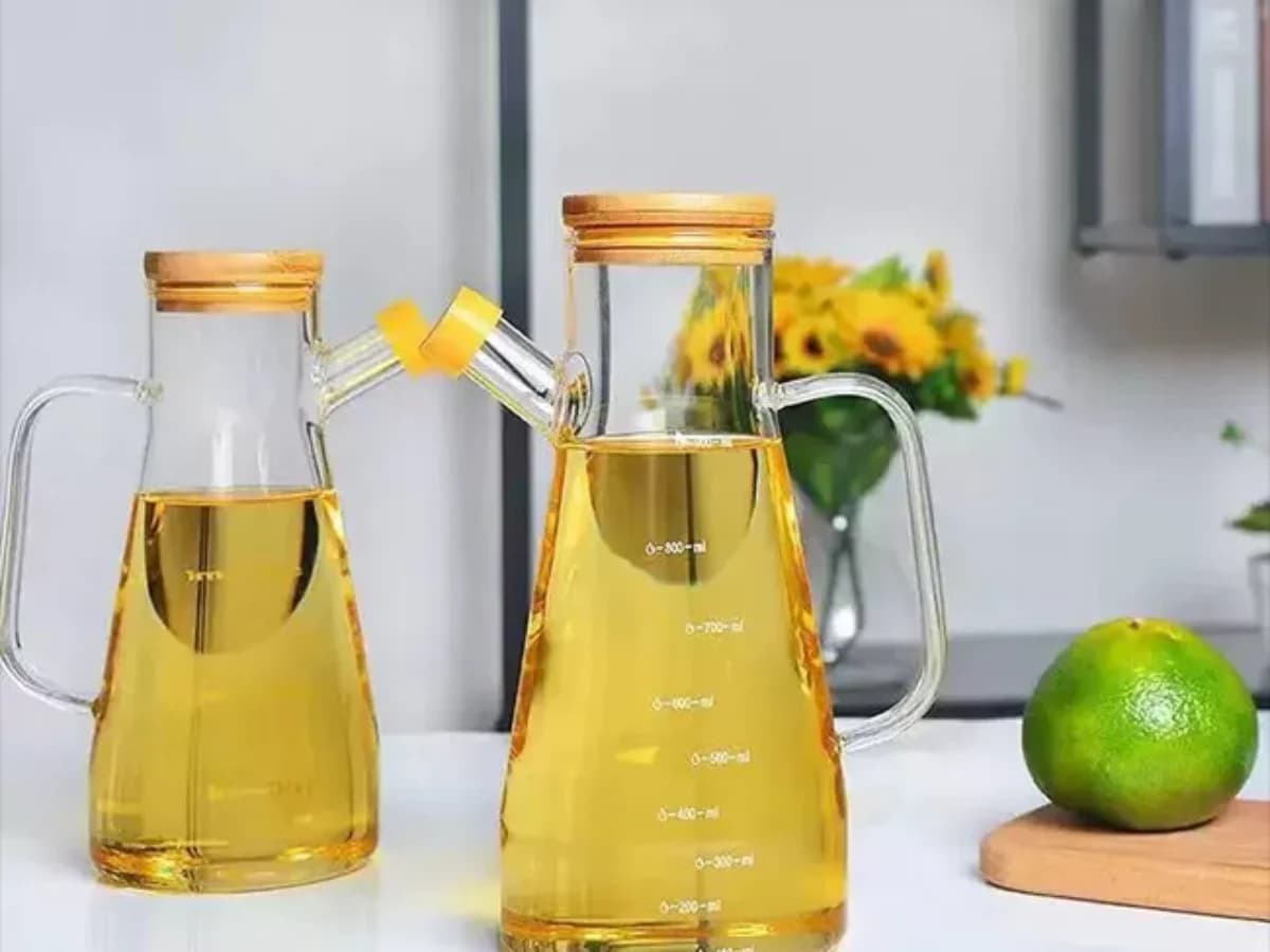 ظرف روغن پیرکس در بامبو 900 میلی وارداتی — تصویر ۳