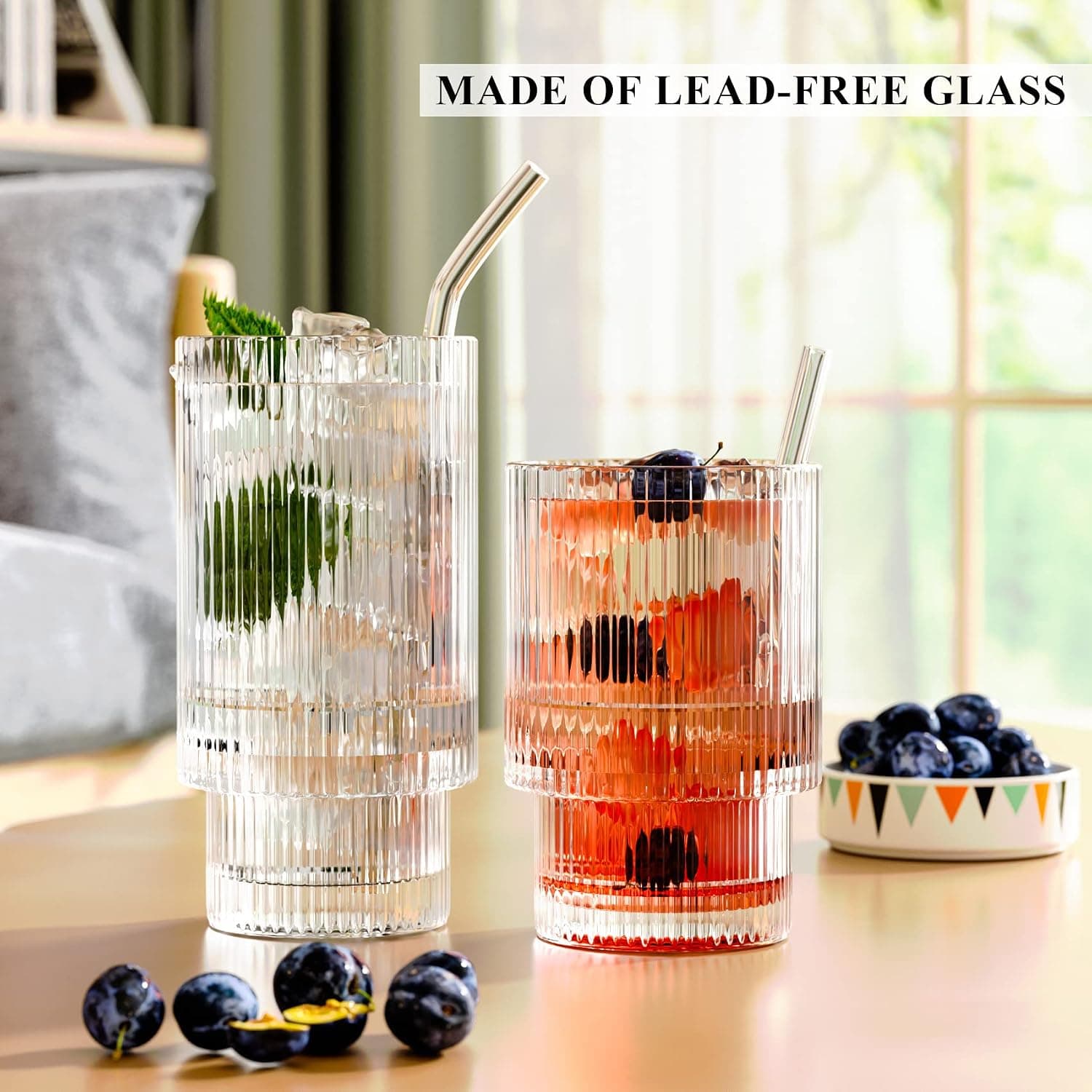 لیوان و نیم لیوان شیاردار دو طبقه دلی گلس DELI GLASS — تصویر ۳