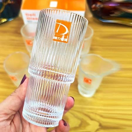 لیوان و نیم لیوان شیاردار دو طبقه دلی گلس DELI GLASS — تصویر ۵