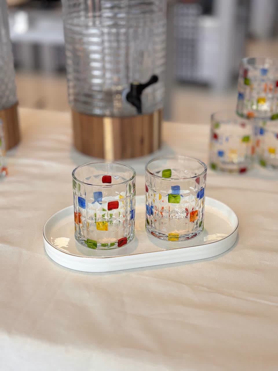 نیم لیوان رنگی دستساز LANG XU GLASS — تصویر ۷