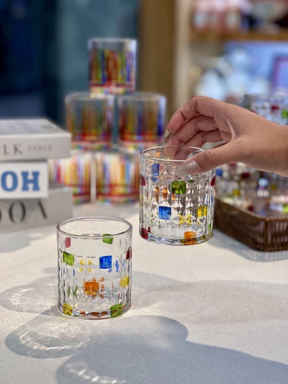 نیم لیوان رنگی دستساز LANG XU GLASS — تصویر ۳