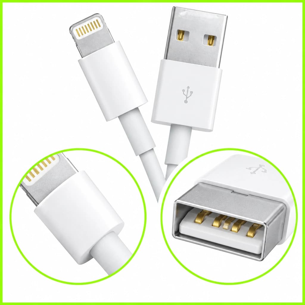 کابل شارژ اورجینال اپل USB به Lightning طول ۱ متر مدل Foxconn (تهیه شده از Apple Store) — تصویر ۳