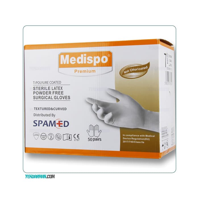 دستکش جراحی مدیسپو بدون پودر Medispo — تصویر ۳