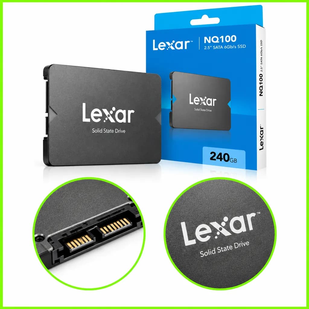 حافظه SSD لکسار Lexar NQ100 با ظرفیت 240 گیگابایت 2.5 اینچ SATA3