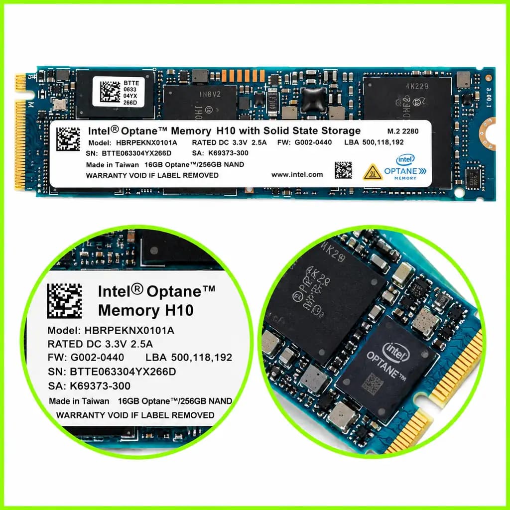 حافظه SSD اینتل Intel Optane H10 با ظرفیت 256 گیگابایت M.2 NVMe