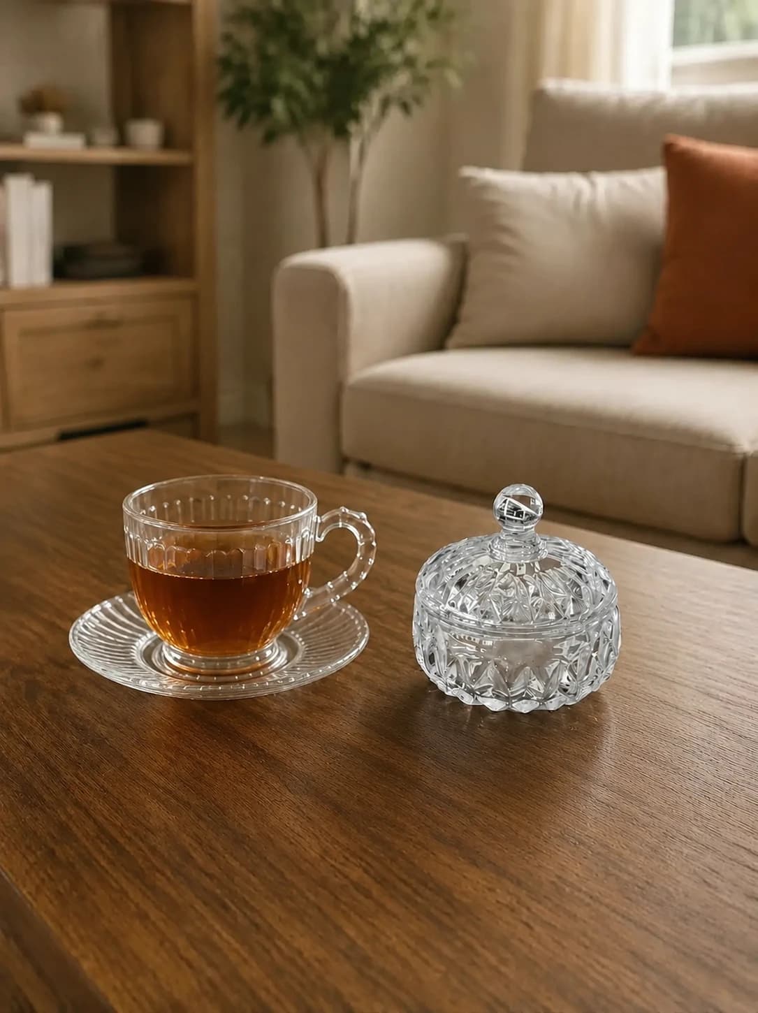 قندان بلور طرحدار وارداتی — تصویر ۲
