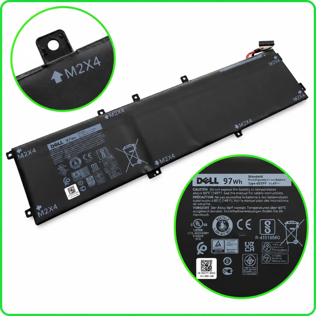 باتری اورجینال لپ تاپ دل Dell XPS 15 مدل 6GTPY — تصویر ۳