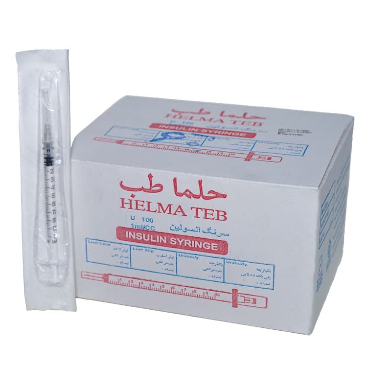 سرنگ انسولین لوئر اسلیپ حلما گیج 27 سرجدا(بسته 60 عددی)