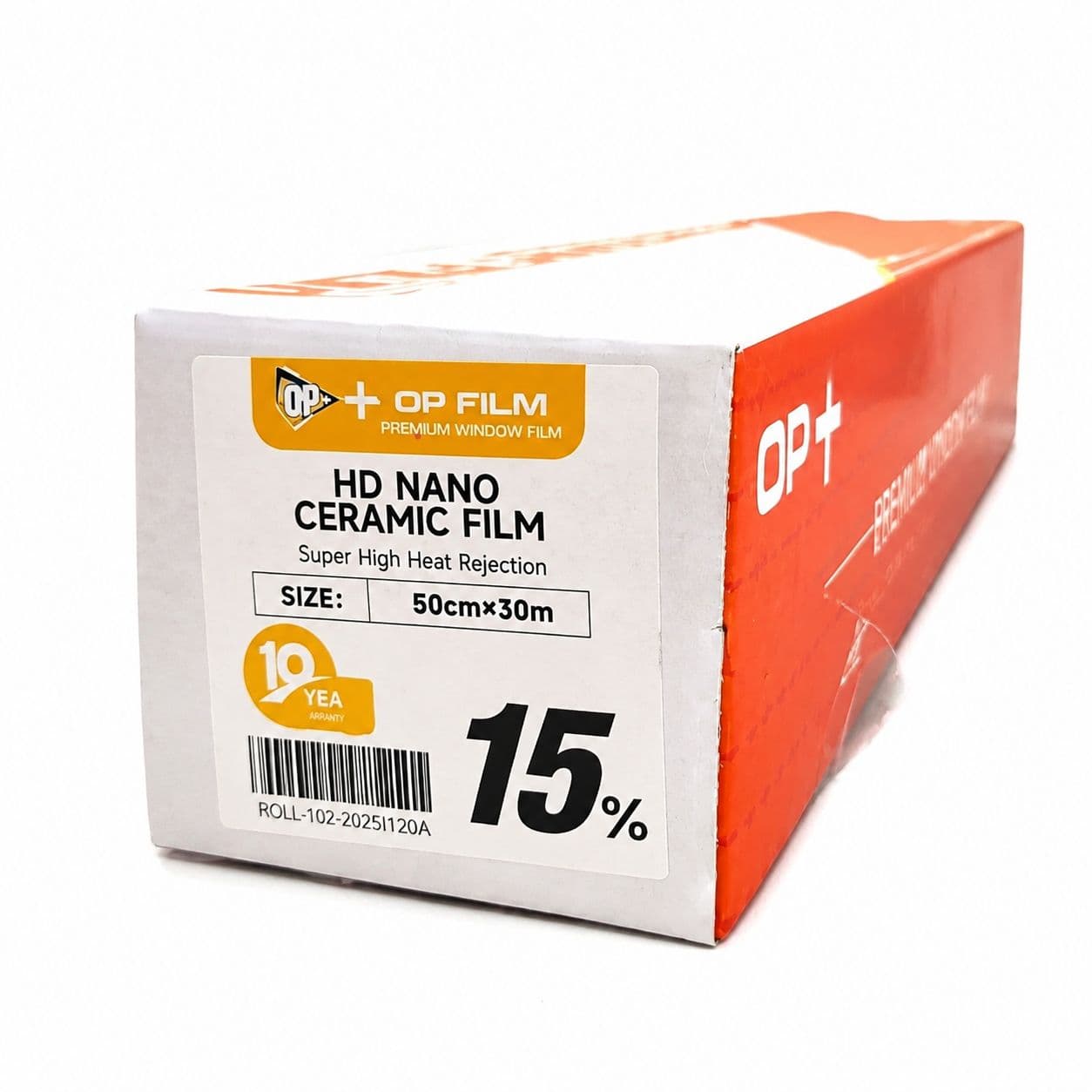 برچسب نانوسرامیک دولایه عرض 50 برند OP PLUS HD رنگ اسموک 15 درصد — تصویر ۲