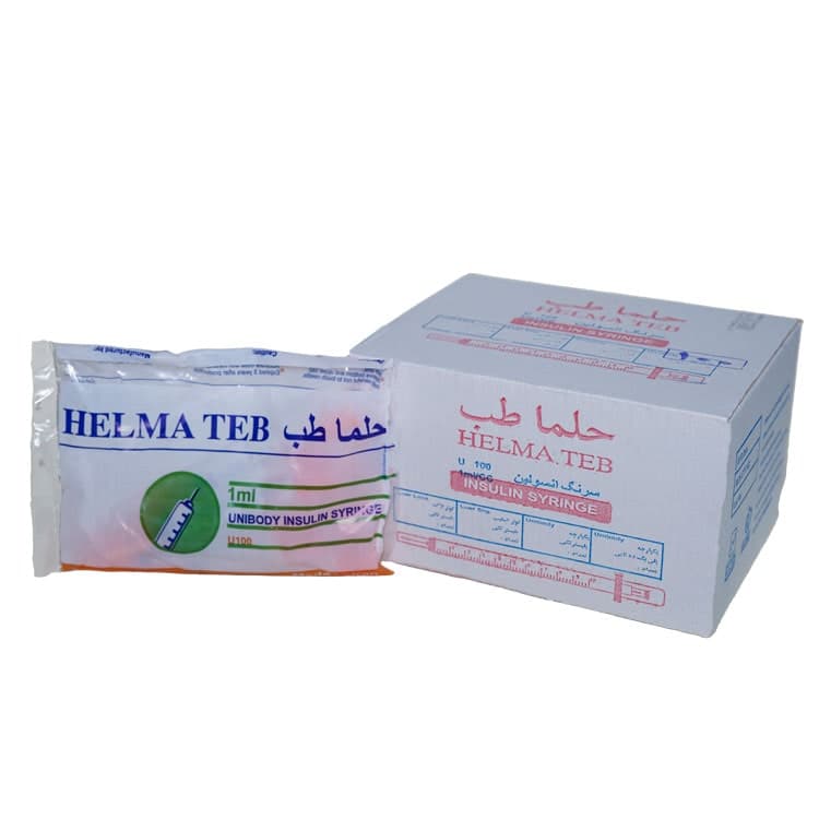 سرنگ انسولین سر پیوسته حلما یک میلی لیتر(بسته 10 عددی)