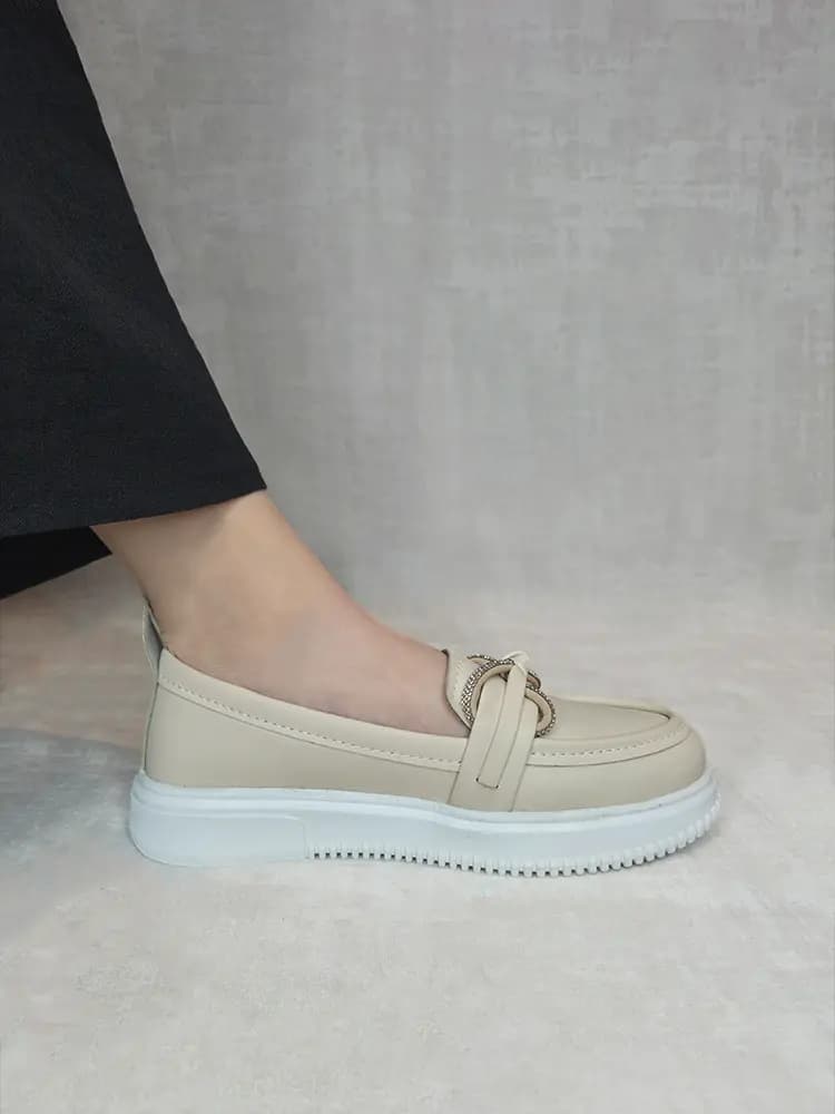 کالج زنانه نگین ضربدری کرم — تصویر ۳