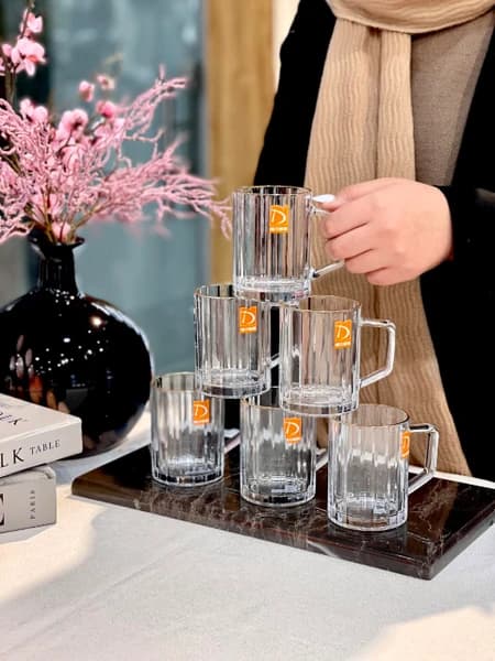ماگ دسته دار لب طلایی مولین دلی گلس DELI GLASS — تصویر ۴