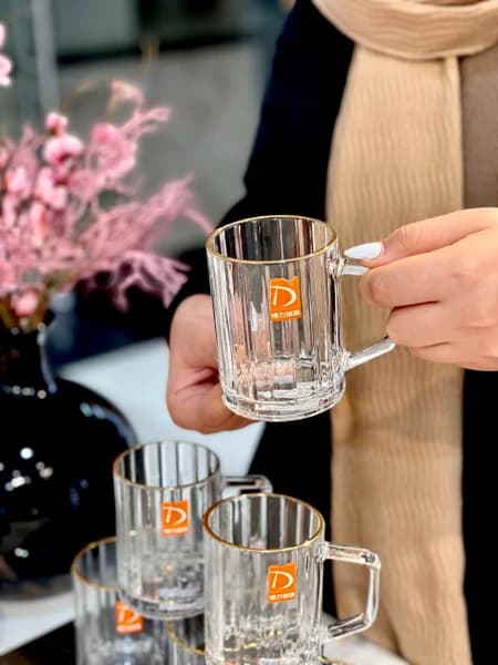 ماگ دسته دار لب طلایی مولین دلی گلس DELI GLASS — تصویر ۷