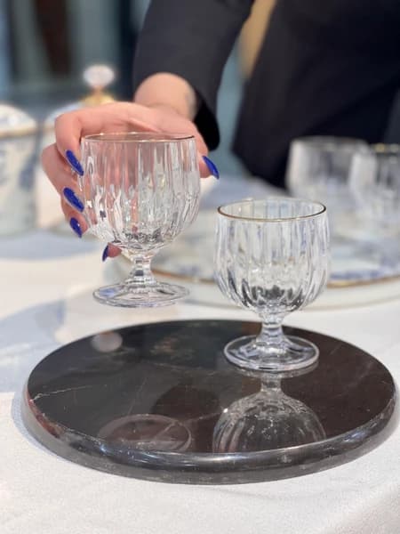 بستنی خوری پایه کوتاه لب طلایی دلی گلس DELI GLASS — تصویر ۴