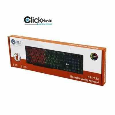 کیبورد مخصوص بازی گلد اسکار مدل KB7123 با نورپردازی RGB — تصویر ۴