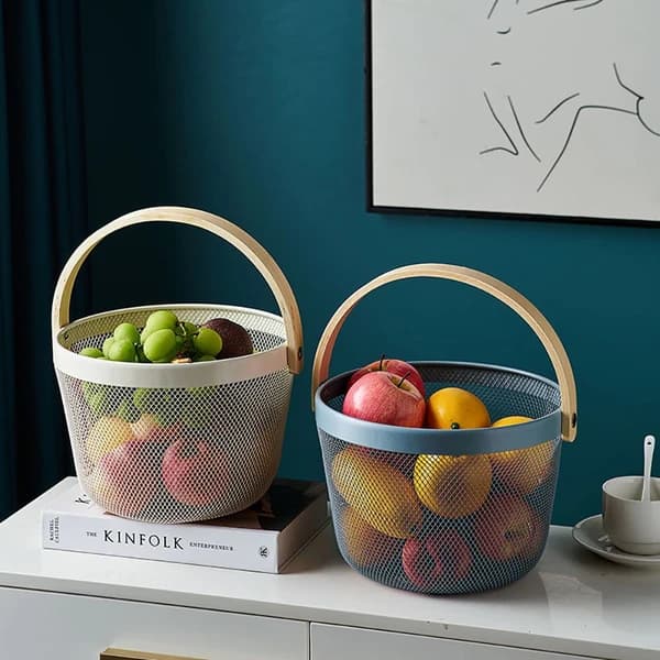 سبد فلزی همه کاره گرد طرح ایکیا IKEA — تصویر ۵