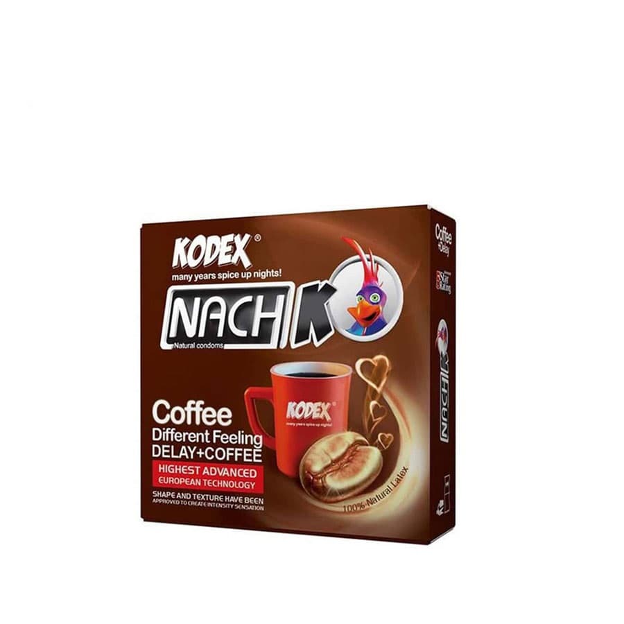کاندوم تاخیری کدکس مدل قهوه بسته 3 عددی | Kodex Delay And Coffee Condom 3 pcs