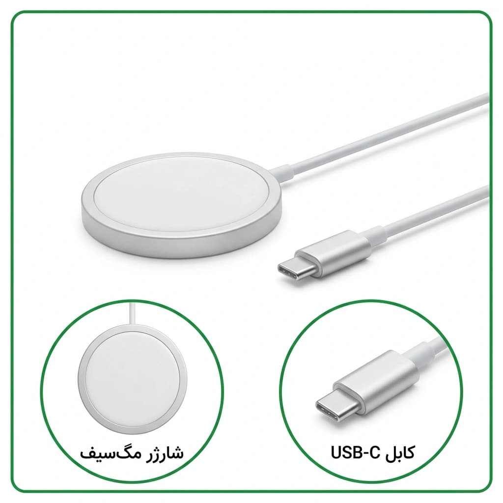 شارژر بی‌سیم 15 وات اپل Apple MagSafe Charger USB-C
