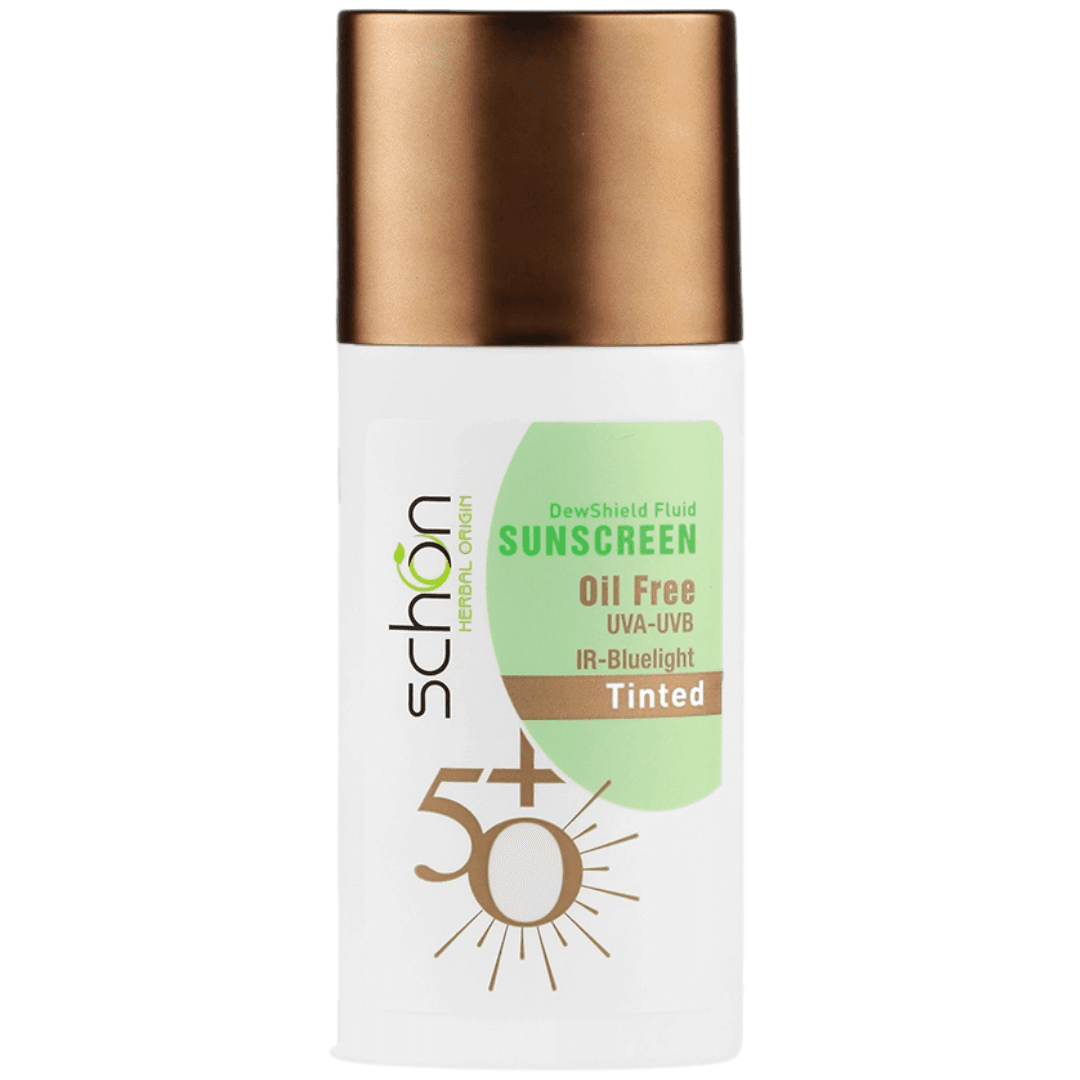 ضد آفتاب رنگی فلوئیدی شون دیووشیلد با SPF50 حجم 50 میل | Schon DewShield Tinted Fluid SPF50 Sunscreen 50ml — تصویر ۹