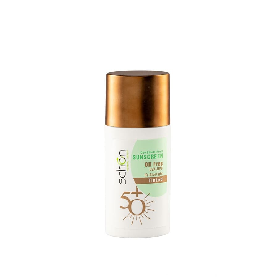ضد آفتاب رنگی فلوئیدی شون دیووشیلد با SPF50 حجم 50 میل | Schon DewShield Tinted Fluid SPF50 Sunscreen 50ml