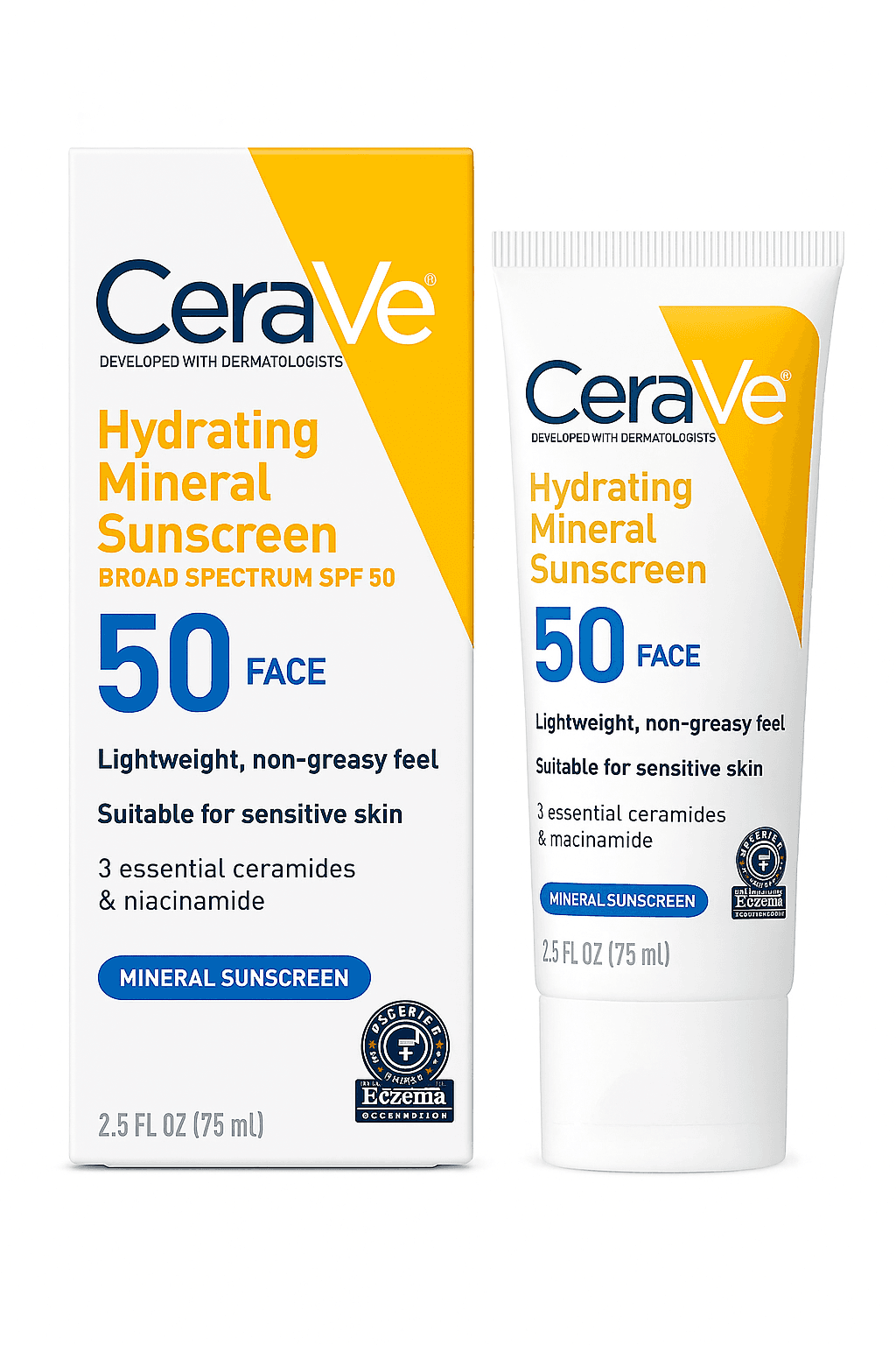 کرم ضدآفتاب مینرال سراوی SPF 50 | آبرسان، فیزیکی، مناسب پوست حساس — تصویر ۲