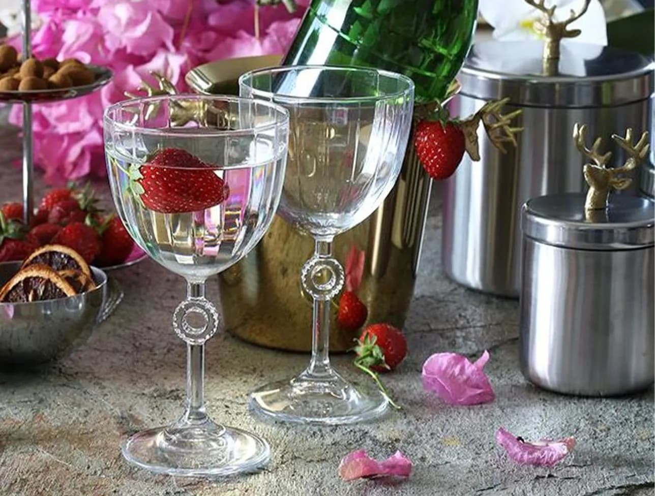 گیلاس پایه بلند پاشاباغچه مدل آمور AMORE-440303 — تصویر ۶