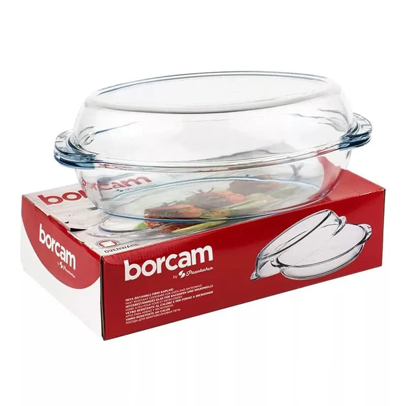 قابلمه پیرکس بیضی دسته دار بورجام BORCAM-59022 — تصویر ۳