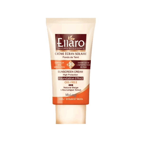 کرم ضد آفتاب رنگی بژ طبیعی مات فاقد چربی الارو با SPF30 حجم 40 میل | Ellaro Sunscreen Cream Oil Free SPF30 Tinted Natural Beige 40ml — تصویر ۵