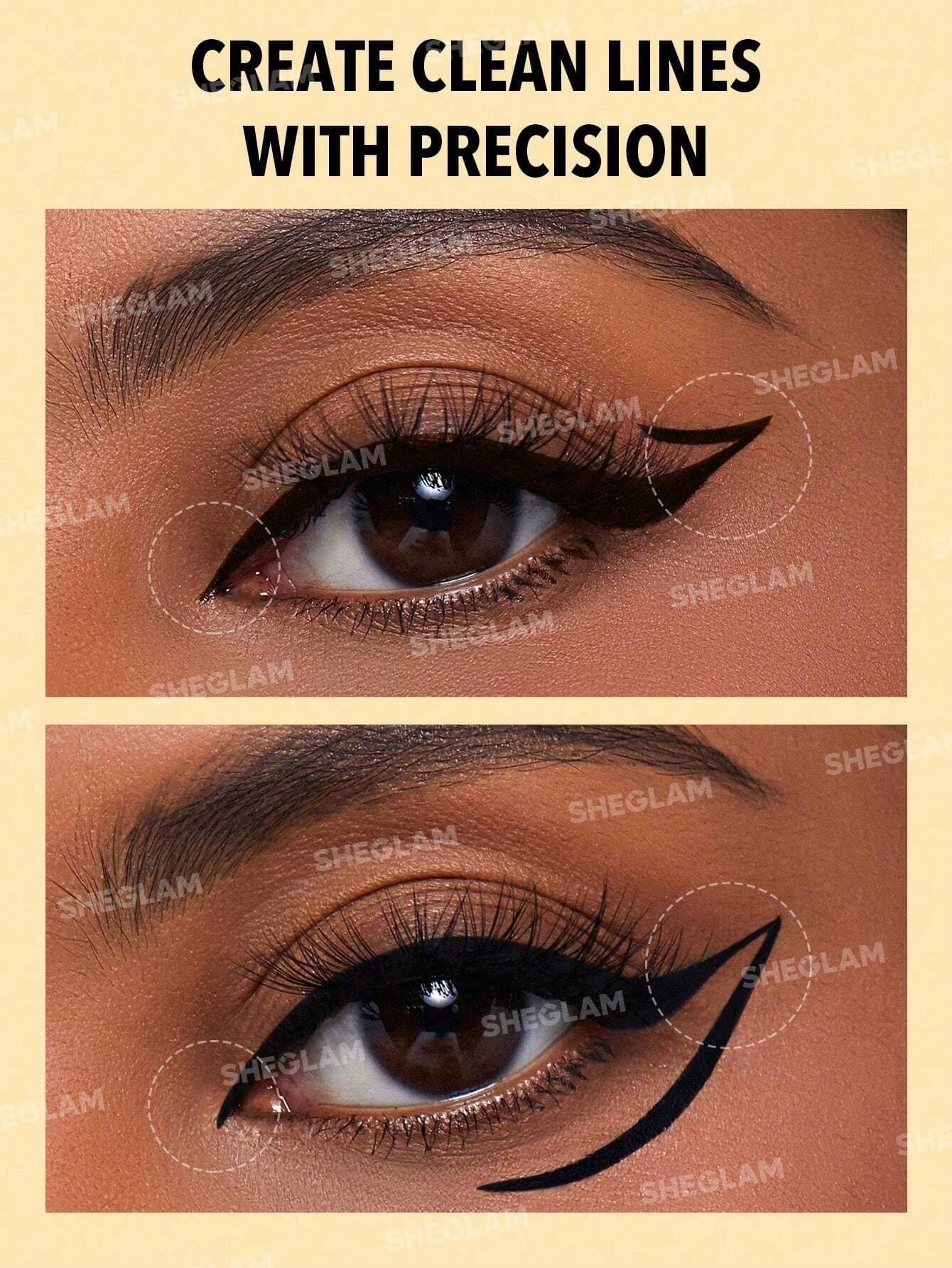 خط چشم ماژیکی ضدآب شیگلم مشکی | Sheglam Line And Define Waterproof Liquid Eyeliner — تصویر ۵