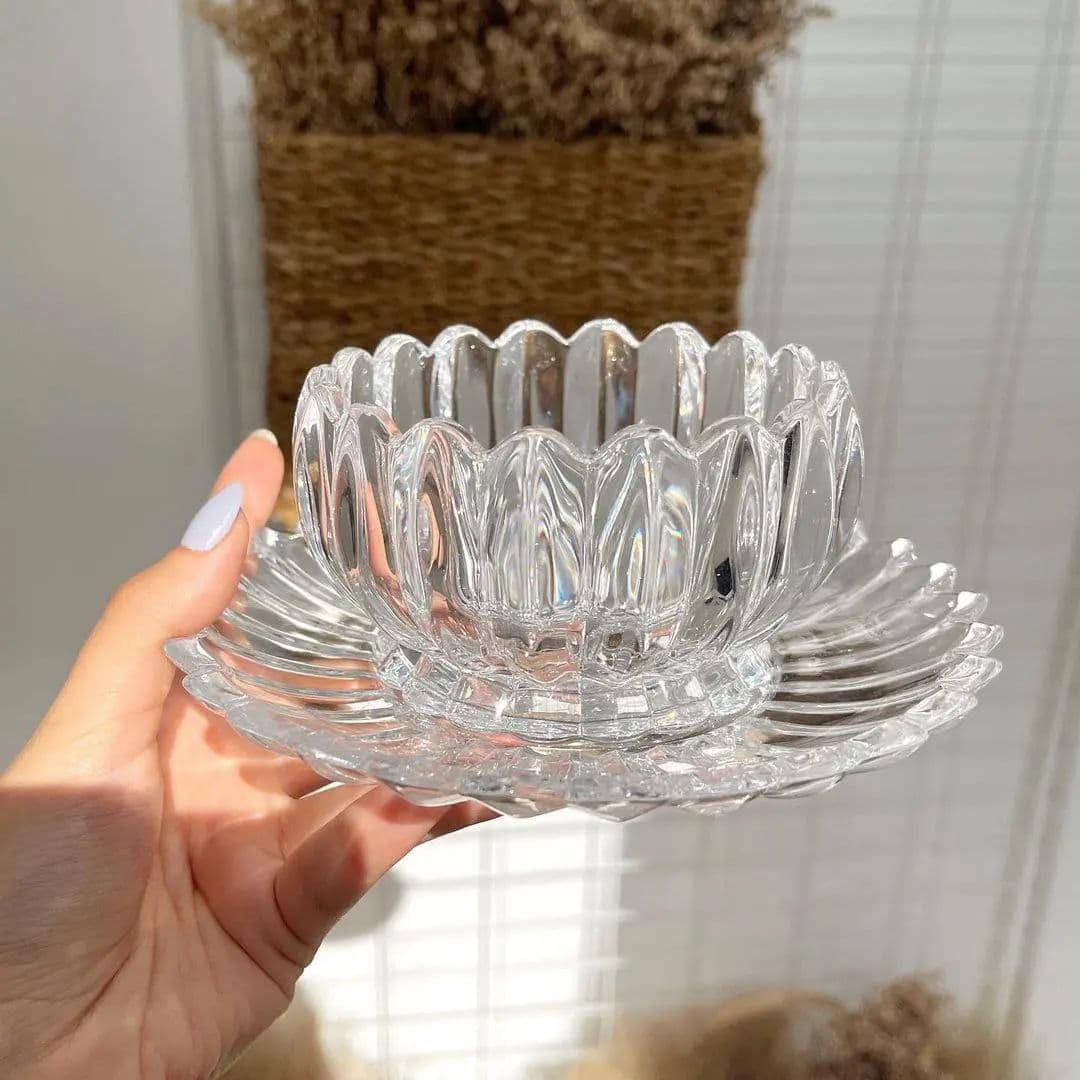 پیشدستی و پیاله ست مدل جنوا دلی گلس DELI GLASS — تصویر ۳