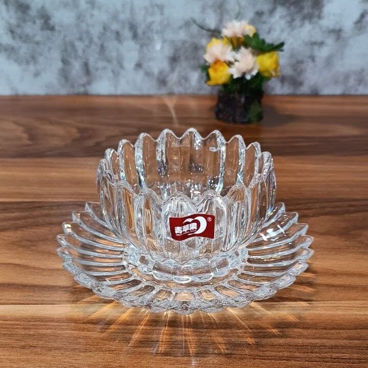 پیشدستی و پیاله ست مدل جنوا دلی گلس DELI GLASS — تصویر ۲