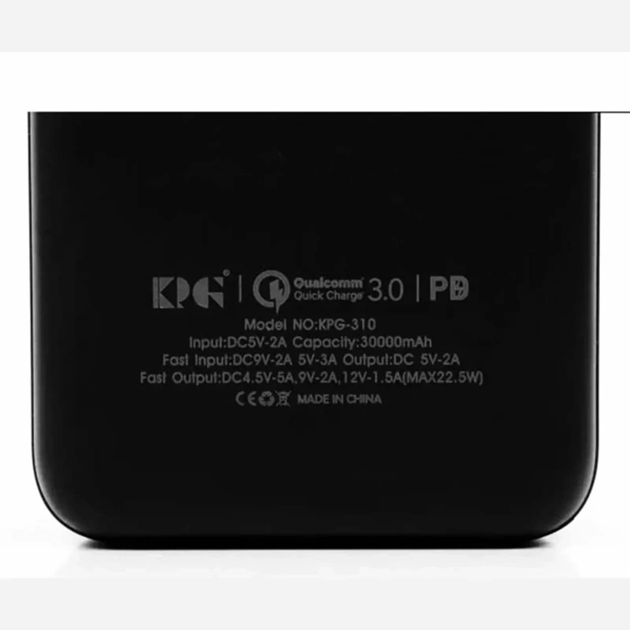 پاوربانک PD و فست شارژ KPG 30000mAh مدل KPG-310 22.5W – مشکی – kZN (گارانتی شش ماهه Kezen) — تصویر ۱۰