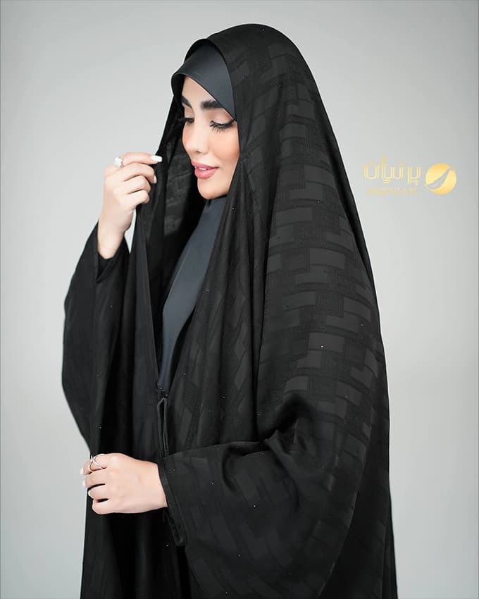 چادر جده عربی نخ کره طرح 14 — تصویر ۳