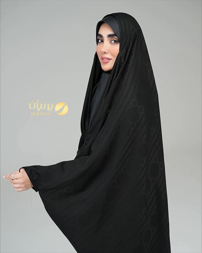 چادر جده عربی نخ کره طرح 13 — تصویر ۳