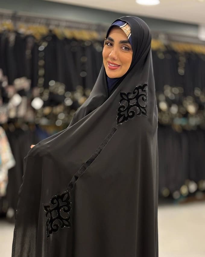 چادر دوخت سنتی ایرانی بولگاری نگین ومخمل 7