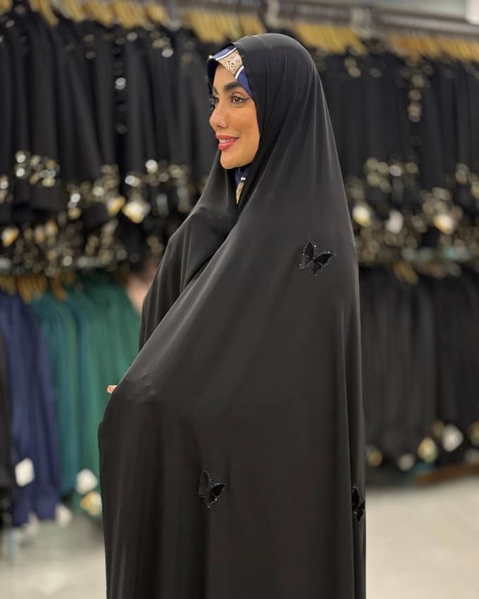 چادر دوخت سنتی ایرانی بولگاری نگین ومخمل 6