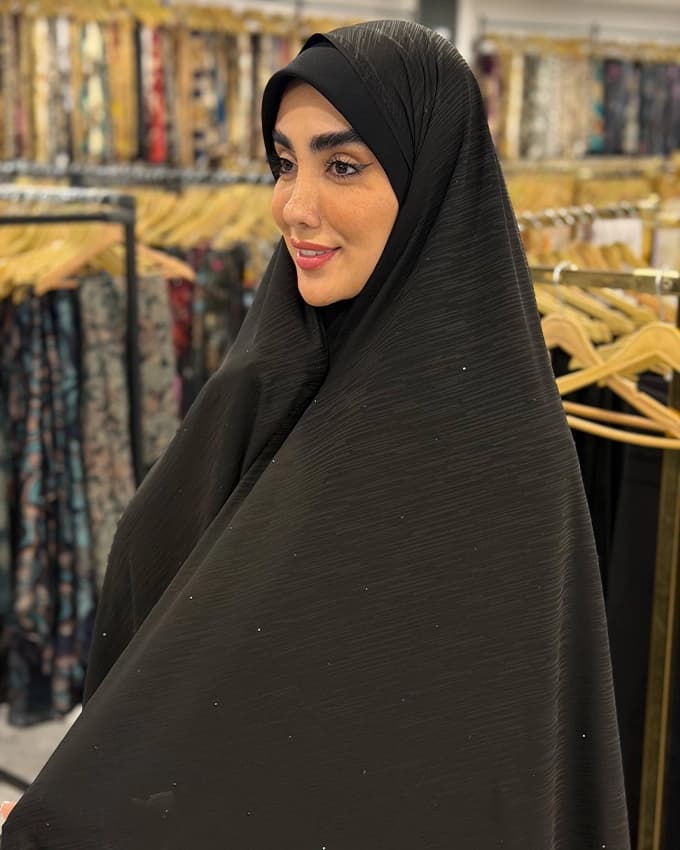 چادر دوخت سنتی ایرانی نخ کره نگین دار 4 — تصویر ۲