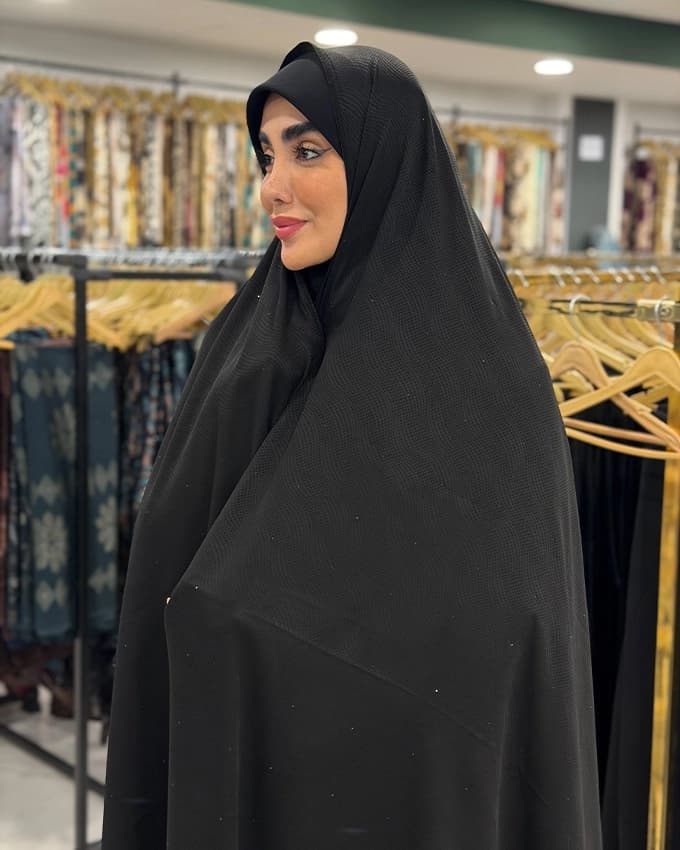 چادر دوخت سنتی ایرانی نخ کره نگین دار 3