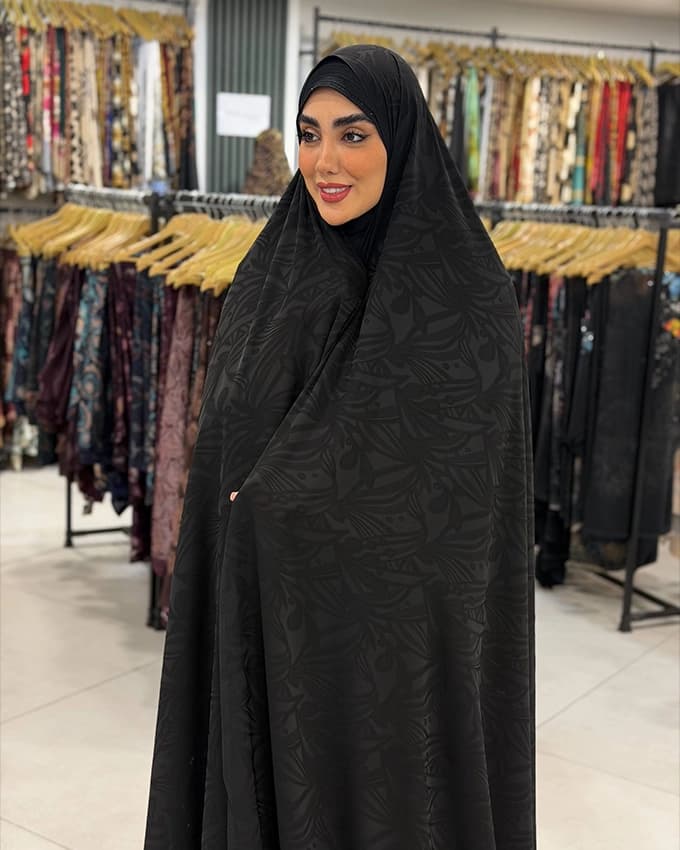 قواره چادر مشکی نانو مانیا طرح 3