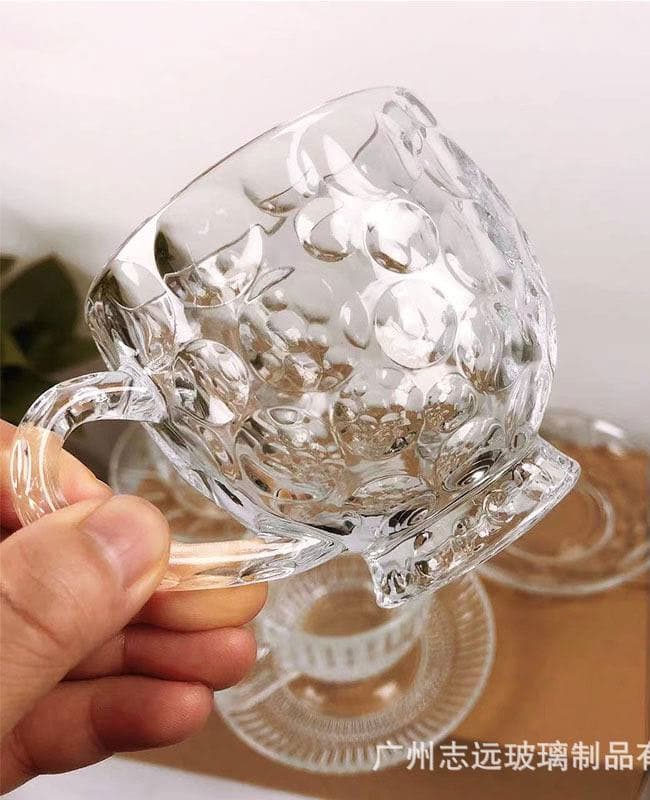 ست استکان نعلبکی meteorite دلی گلس DELI GLASS