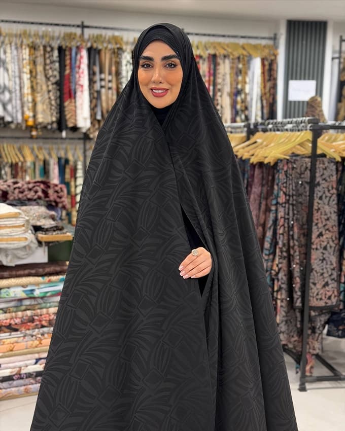 قواره چادر مشکی نانو مانیا طرح 1
